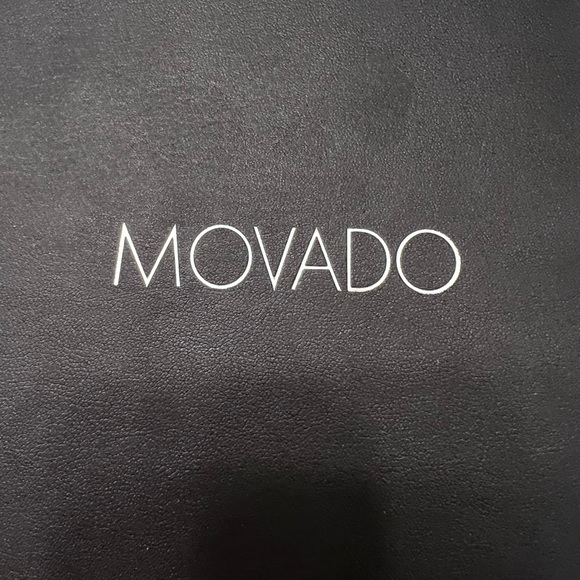 Men’s MOVADO Watch Diamond Dial.  All black .  Purchase Price $1095.00 - Picture 3 of 7
